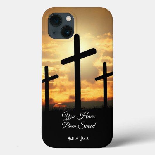 Personalisiertes iPhone 13 Fall Christentum Cross Case-Mate iPhone Hülle (Rückseite)