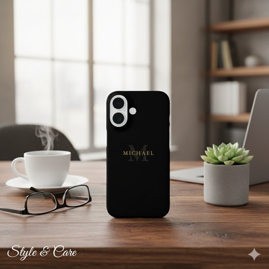 Personalisiertes iPhone 16 Fall mit Name & Initial Case-Mate iPhone Hülle