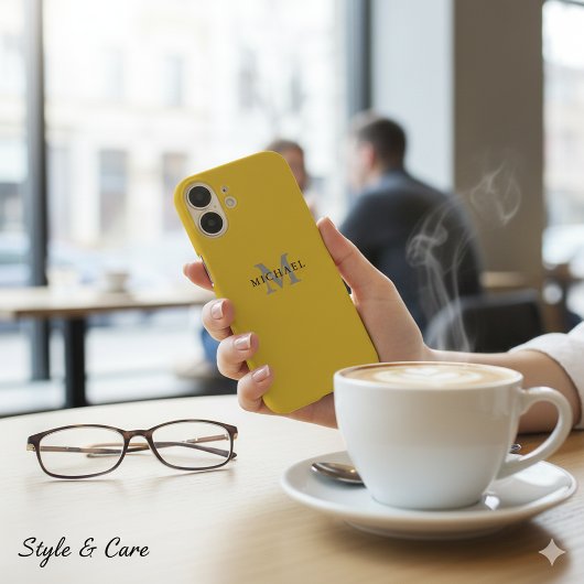 Personalisiertes iPhone 16 Fall mit Name & Initial Case-Mate iPhone Hülle