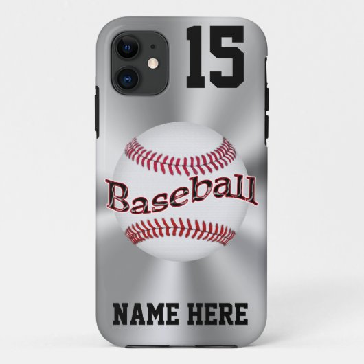 Personalisiertes iPhone 5S Baseball Hüllen NAME, N (Rückseite)