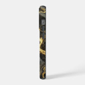 Personalisiertes iPhone Case mit Black Gold Marble iPhone Hülle (Linke Seite)