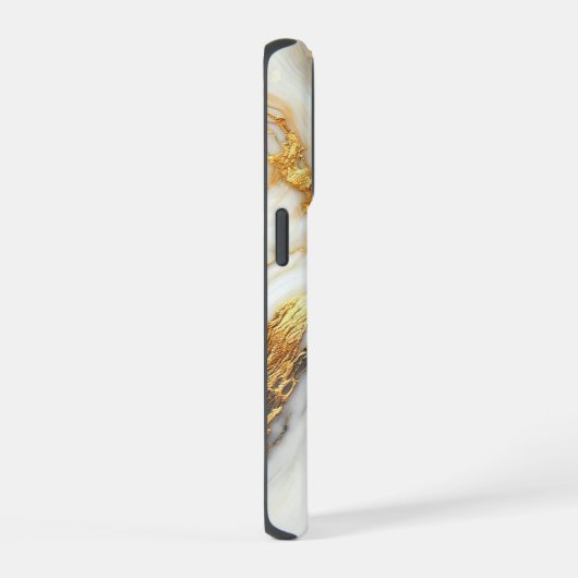 Personalisiertes iPhone-Case mit Luxus-Gold-Marmor iPhone Hülle (Rechte Seite)