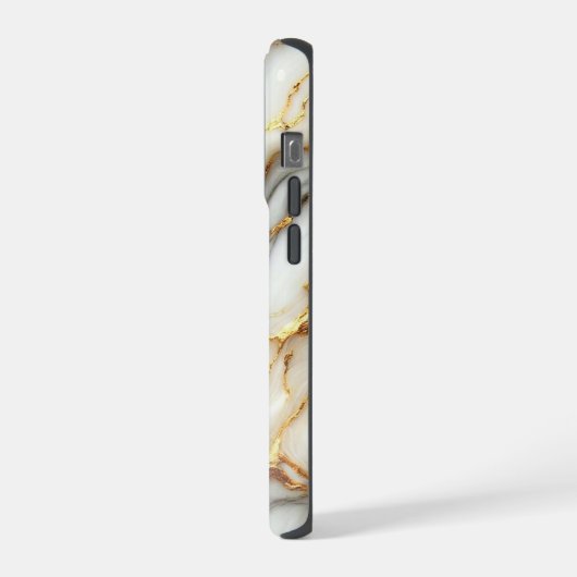 Personalisiertes iPhone-Case mit Luxus-Gold-Marmor iPhone Hülle (Linke Seite)