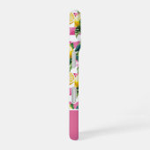 Personalisiertes iPhone-Case mit rosa Streifen-Lim iPhone 16 Hülle (Rechte Seite)