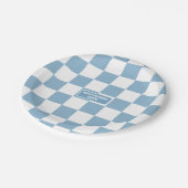 Personalisiertes Iris Baby Blue Pappteller (Schrägansicht)