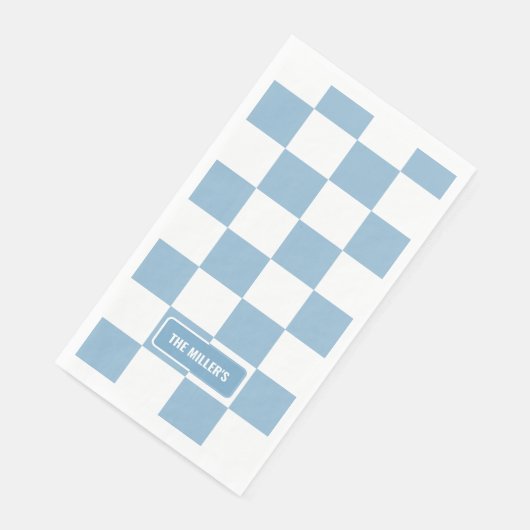 Personalisiertes Iris Baby Blue Serviette (Ecke)