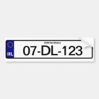Personalisiertes irisches Autoblech Irland