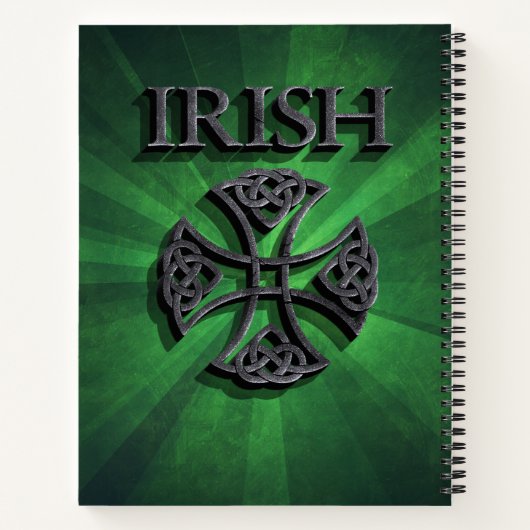 Personalisiertes Irisches Keltenkreuz Notizblock (Rückseite)