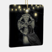 Personalisiertes Irisches Keltisches Kreuz und Cro Keramikornament (Rechts)