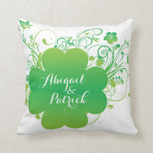 Personalisiertes Irisches Kleeblatt Akzent Pillow Kissen