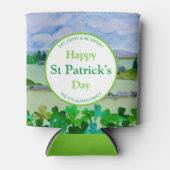 Personalisiertes irisches Kleeblatt Dosenkühler (Vorderseite)