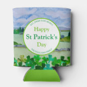 Personalisiertes irisches Kleeblatt Dosenkühler (Rückseite)