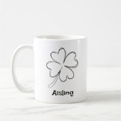 Personalisiertes irisches Kleeblatt Kaffeetasse (Links)