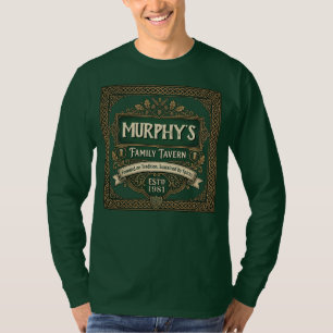 Personalisiertes Irisches Pub-Familien-Taverne-Vin T-Shirt