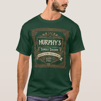 Personalisiertes irisches Pub-Familienlokal Vintag T-Shirt