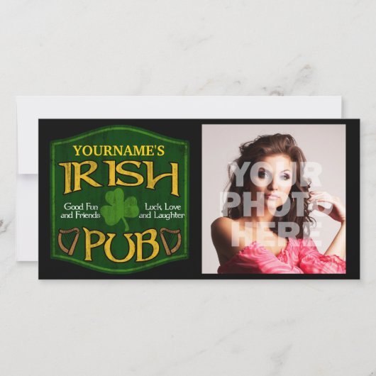 Personalisiertes irisches Pub-Schild (Vorderseite)