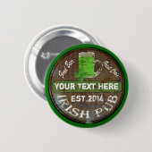 Personalisiertes irisches Pub-Schild Button (Vorne & Hinten)
