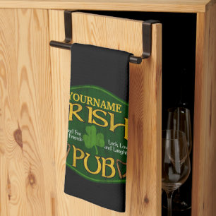 Personalisiertes irisches Pub-Schild Man Cave Bar Geschirrtuch