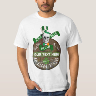 Personalisiertes irisches Pub-Schild St Pats T-Shirt