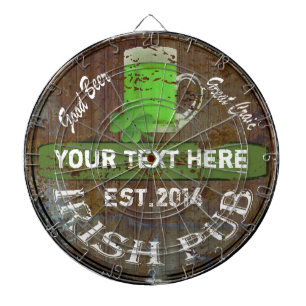 Personalisiertes irisches Pub-Zeichen Dartscheibe