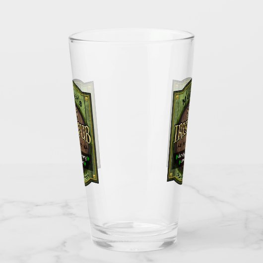 Personalisiertes irisches Pub-Zeichen Glas (Links)