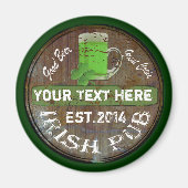 Personalisiertes irisches Pub-Zeichen Magnet (Vorne)