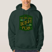 Personalisiertes irisches Pub-Zeichen-mit Kapuze Hoodie (Vorderseite)