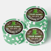 Personalisiertes irisches Pub-Zeichen Pokerchips (Stapel)