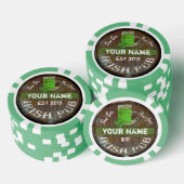 Personalisiertes irisches Pub-Zeichen Pokerchips (Stapel)