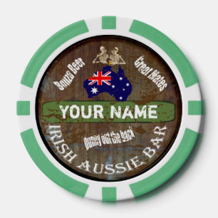 Personalisiertes irisches Pub-Zeichen Pokerchips