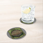 Personalisiertes irisches Pub-Zeichen Runder Pappuntersetzer (Vor Ort)