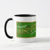 Personalisiertes irisches Pub-Zeichen Tasse (Links)
