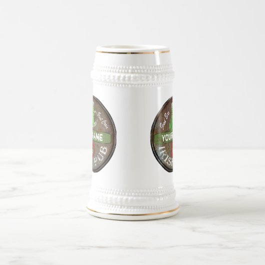 Personalisiertes irisches Pubzeichen Bierglas (Mittel)