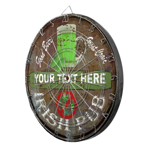 Personalisiertes irisches Pubzeichen Dartscheibe (Vorderseite rechts)