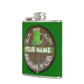 Personalisiertes irisches Pubzeichen Flachmann (Links)