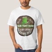 Personalisiertes irisches Pubzeichen T-Shirt (Vorderseite)
