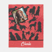 Personalisiertes irisches Setter-Muster Fleecedecke (Vorderseite)