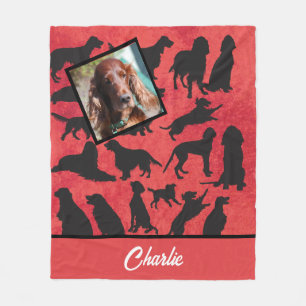 Personalisiertes irisches Setter-Muster Fleecedecke