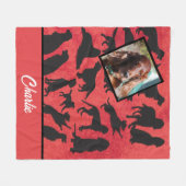 Personalisiertes irisches Setter-Muster Fleecedecke (Vorderseite (Horizontal))