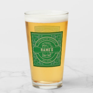 Personalisiertes irisches Tavern (Vintage) -Glas Glas