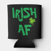 Personalisiertes Irish AF Kleeblatt Black Can Cool Dosenkühler (Rückseite)