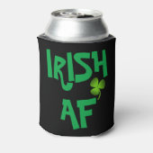 Personalisiertes Irish AF Kleeblatt Black Can Cool Dosenkühler (Kanne Rückseite)