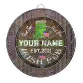 Personalisiertes Irish American Pub sign Dart Boar Dartscheibe (vorne)
