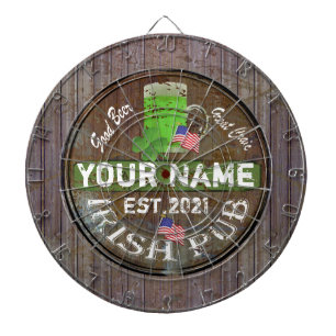 Personalisiertes Irish American Pub sign Dart Boar Dartscheibe