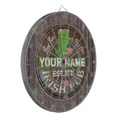 Personalisiertes Irish American Pub sign Dart Boar Dartscheibe (Vorderseite Links)