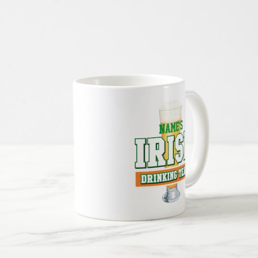 Personalisiertes Irish Drink Team Mattierte Tasse (VorderseiteRechts)