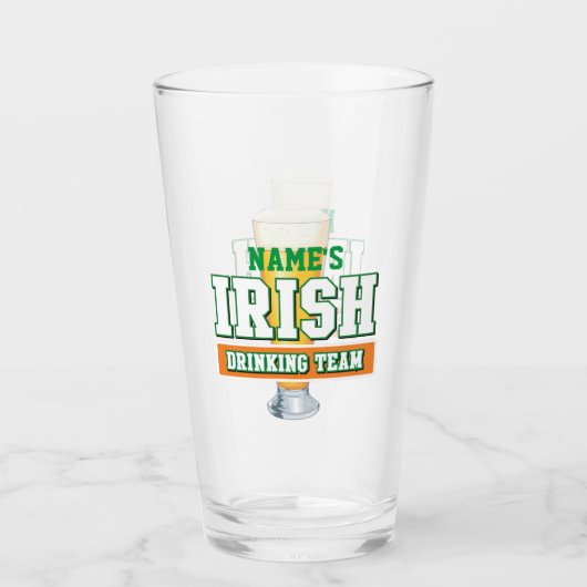 Personalisiertes Irish Drink Team Pint Glass Glas (Vorderseite)