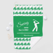 Personalisiertes IRISH-KLEEBLATT, das zum Herrn sc Golfhandtuch (Insitu)