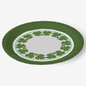 Personalisiertes Irish Kleeblatt St Patricks Day P Pappteller (Schrägansicht)