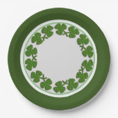 Personalisiertes Irish Kleeblatt St Patricks Day P Pappteller (Vorderseite)